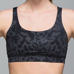 Lululemon Energy Bra Animal Coal/Black Sz6